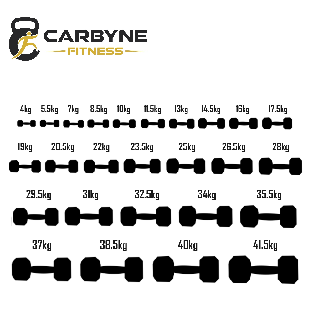 CARBYNE 415 / 325 / 235, world's best adjustable dumbbell (1.5kg increments, from 4kg to 41.5kg, similar to Trulap dumbbells)