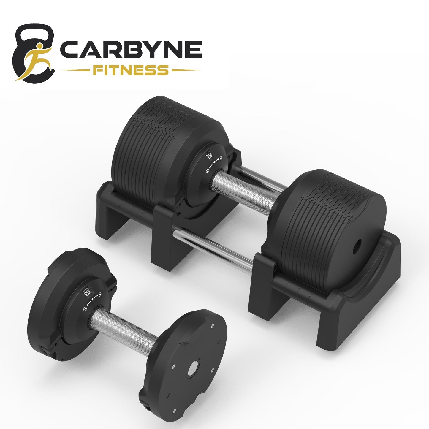CARBYNE 415 / 325 / 235 Black Adjustable Dumbbell (1.5kg increments, from 4kg to 41.5kg)
