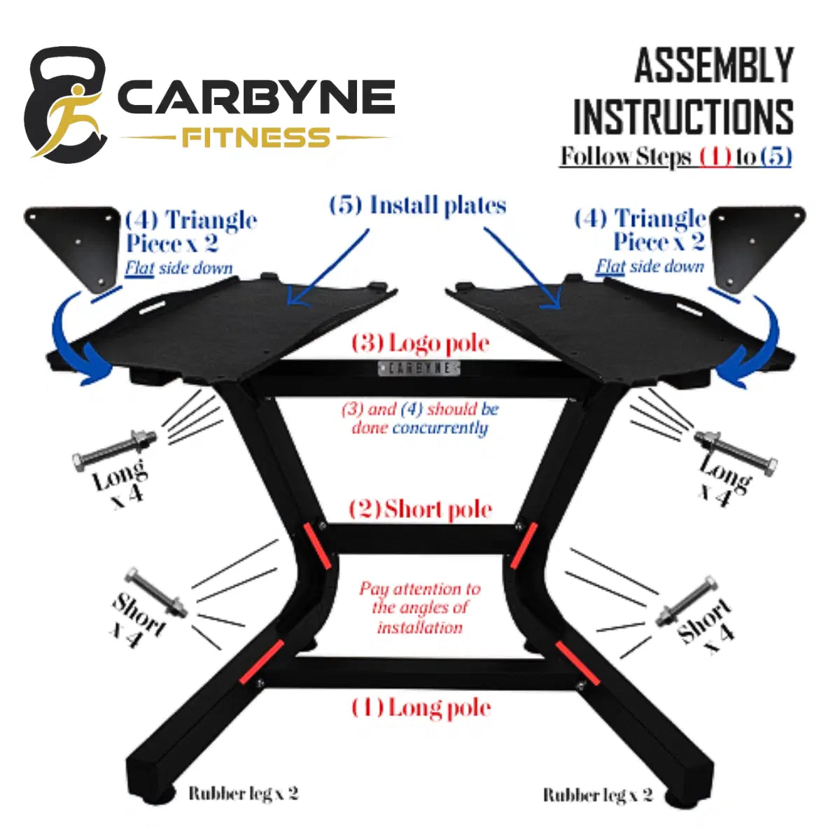 carbyne 415 rack b aseemly adjustable dumbell