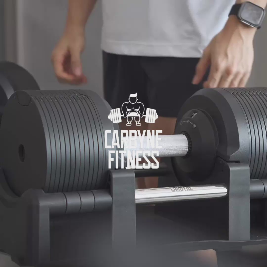 Carbyne 415 / 325 / 235 Black Adjustable Dumbbell square