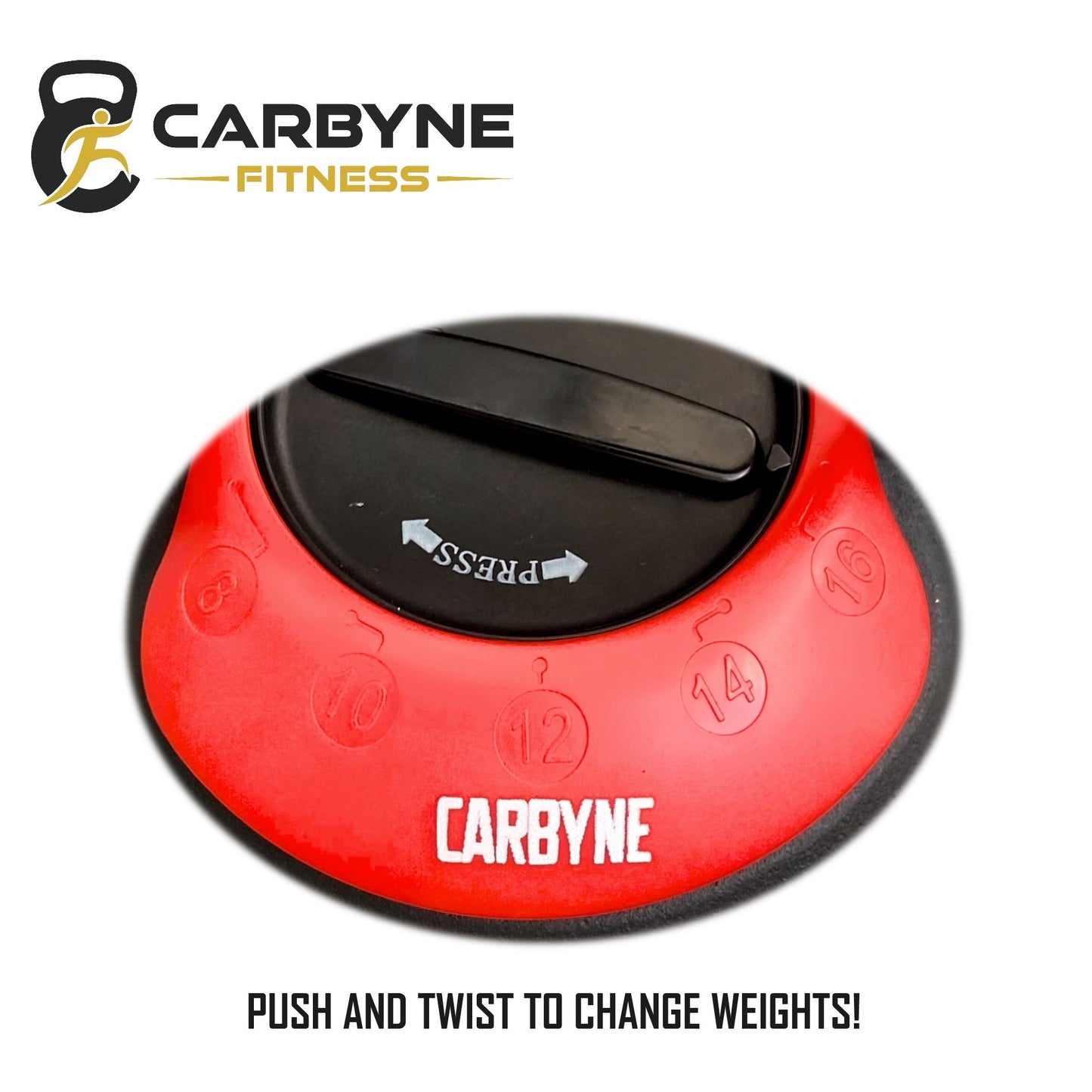 red 8-16kg push and twist to change weights