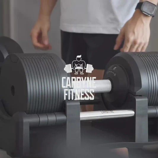 carbyne fitness with dumbbells