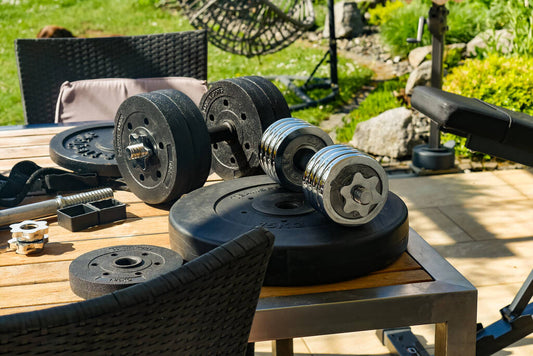 exercise weights adjustable dumbbells outdoor table