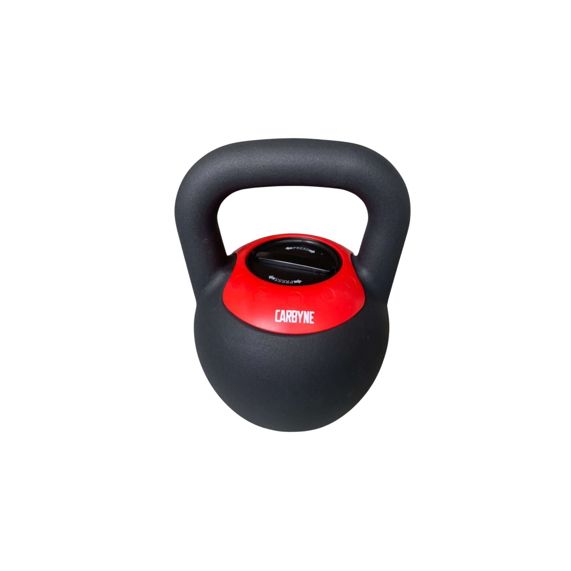 CARBYNE adjustable kettlebell, quick weight change, gym equipment for strength training, kettlebell and dumbbell workouts