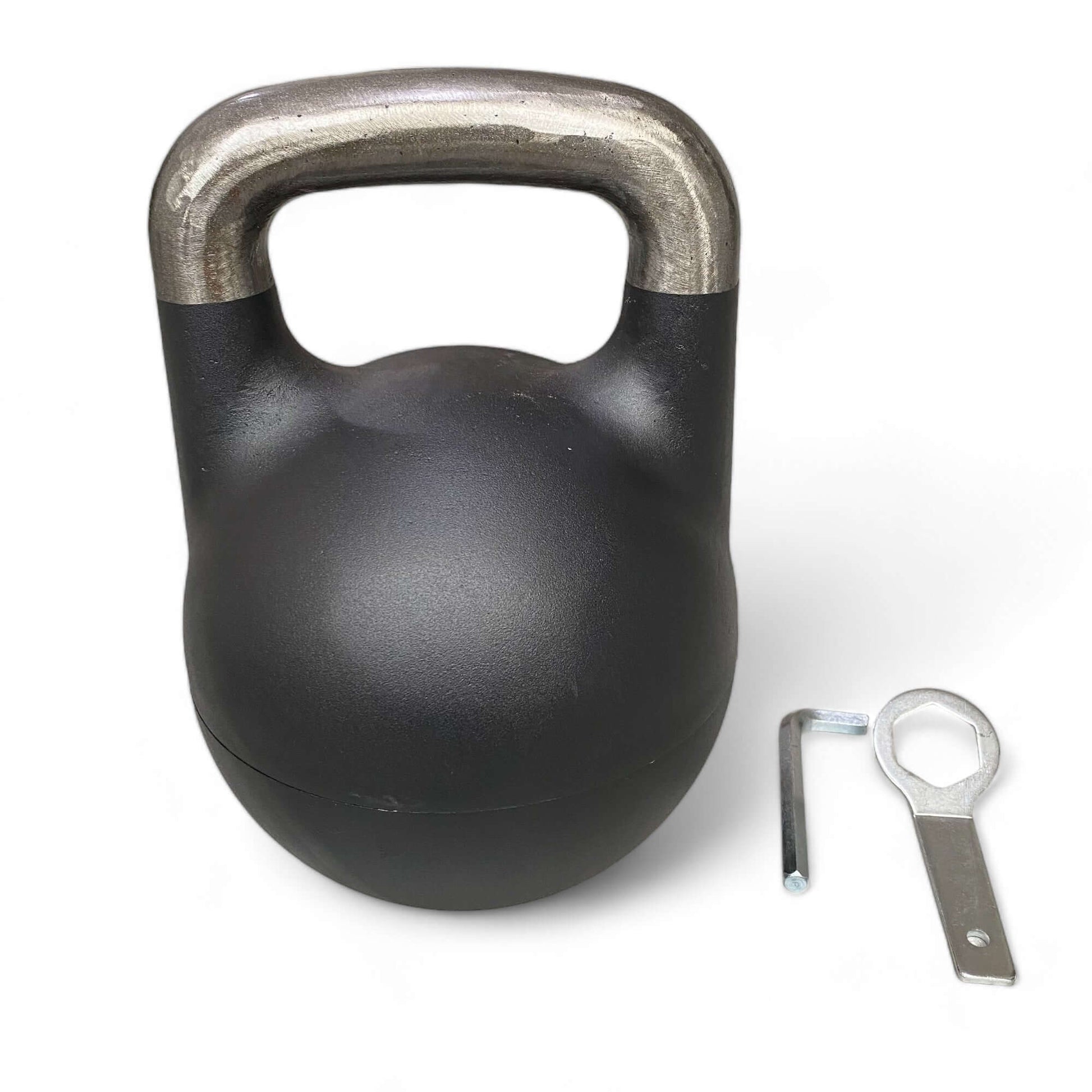 CARBYNE 32KG Adjustable Competition Kettlebell with included wrench, gym equipment for versatile workouts from 12kg to 32kg.