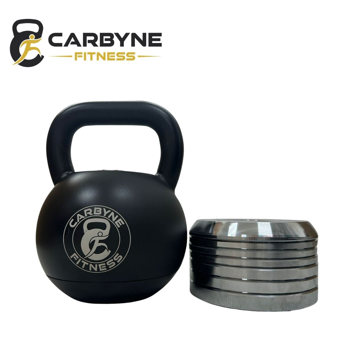 CARBYNE 32KG Black Adjustable Kettlebell (1kg increments, from 12kg to 32kg)
