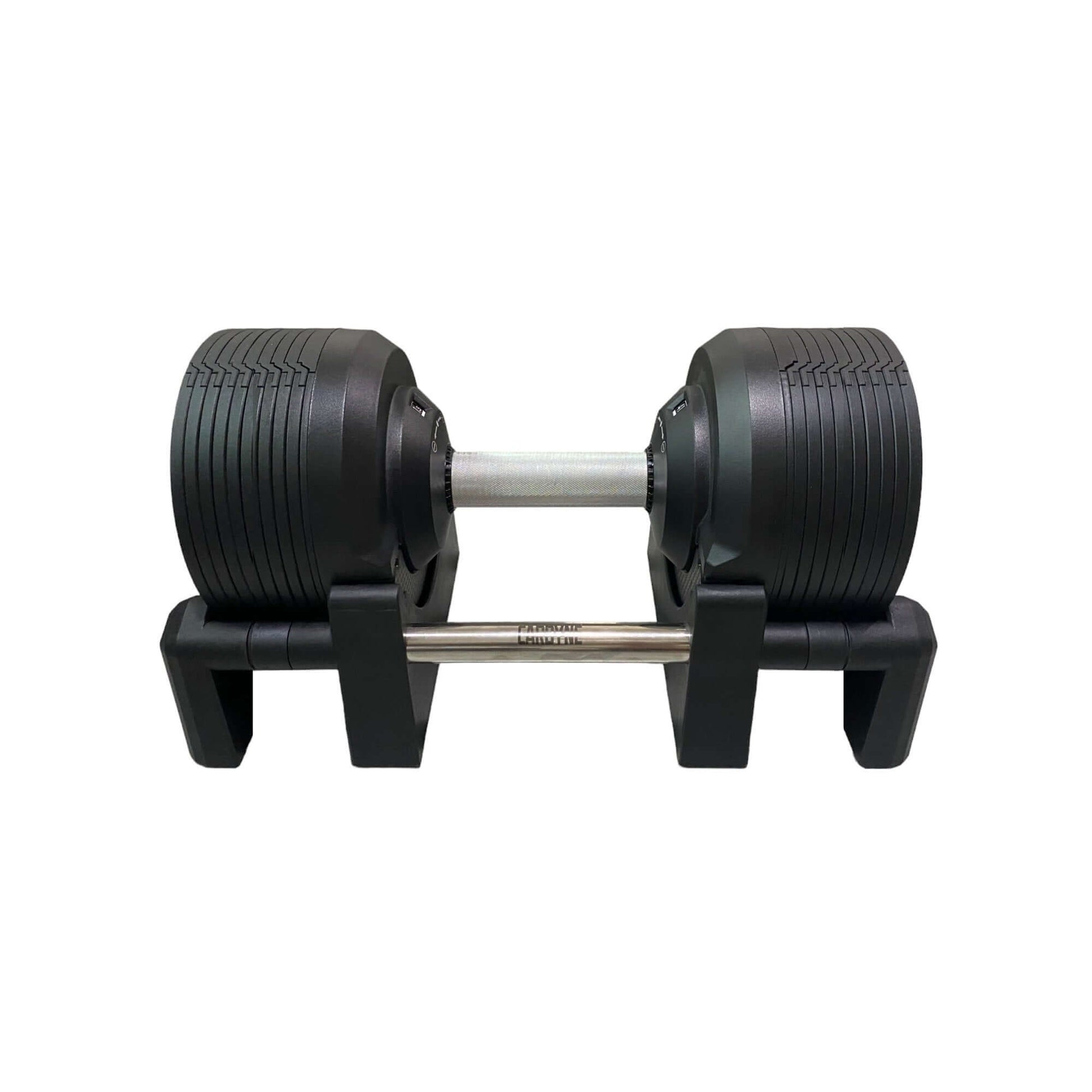 CARBYNE 415 Black Adjustable Dumbbell, sleek home gym equipment from 4kg to 41.5kg in 1.5kg increments, durable and versatile design